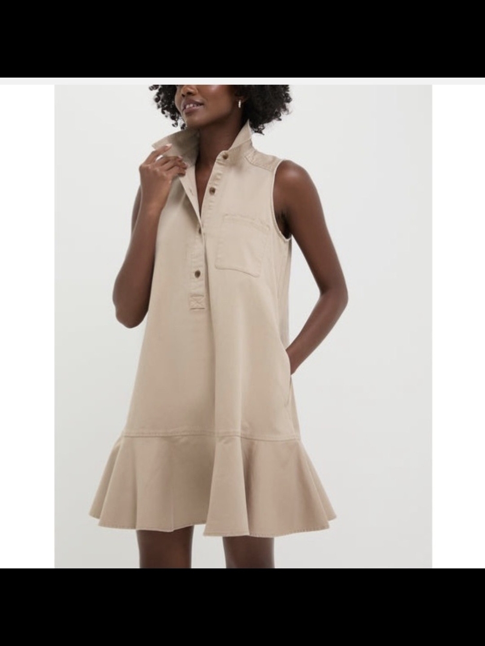 Tuckernuck Sleeveless Polo Dress in Beige